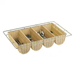Купить контейнер для хранения столовых приборов gn 1/1, 53x32,5xh10см, хром.проволока+ротанг 42584-04 – цена от завода, доставка до двери | RuOborudovanie.ru