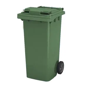 Бак для мусора 120Л, с крышкой, на колесах, п/э, цвет зеленый 23.C29 Green – купить в Краснодаре по цене завода