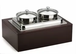 Купить мармит pintinox 51135556 венге настол. (чафиндиш) для 1-х блюд (2 кастрюли по 5л с крыш) дерев.подст. в Краснодаре – цена завода, доставка до двери | RuOborudovanie.ru