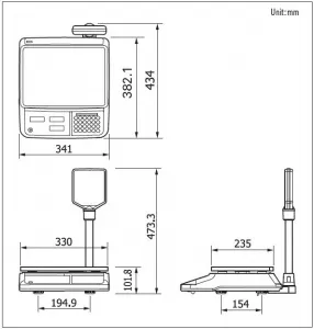 Весы торговые Cas PR-15B (LCD, II) (15кг, 2/5г) электронные – купить в Краснодаре по цене завода