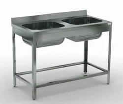 Купить ванна моечная kocateq str126g 60х120х90см с 2 цельнотянутыми гнездами и каркасом из нерж.стали – цена от завода, доставка до двери | RuOborudovanie.ru