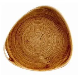 Купить тарелка мелкая треугольная 22,9см, без борта, stonecast patina, цвет vintage copper pavctr91 – цена от завода, доставка до двери | RuOborudovanie.ru
