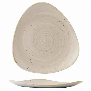 Тарелка мелкая треугольная 22,9СМ, без борта, Stonecast, цвет Nutmeg Cream Snmstr91 – купить по цене завода