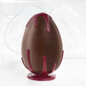 Форма для шок. 3D "ЯЙЦО фигурное с подставкой" D100Мм H150Мм, 2 ячейки, 210ГР, пластик 20U501 – купить по цене завода