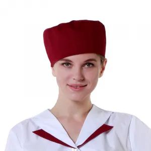 Шапочка повара Таблетка бордовая [00400] – купить в Краснодаре по цене завода