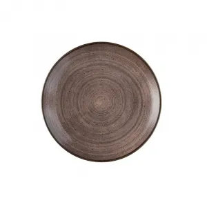 Тарелка мелкая 26СМ, без борта, Stonecast Raw, цвет Brown Srbrev101 – купить по цене завода