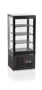 Витрина холодильная Tefcold UPD80 Black (черный) со стеклом 78л 0,16кВт (+2...+12С) кондитерская – купить по цене завода