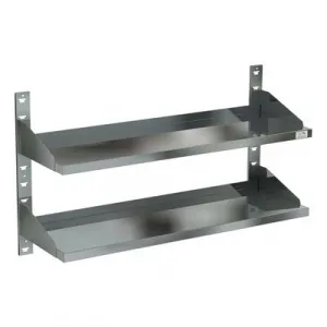 Полка ПК2-60/30 настенная двух-уровневая (нерж. сталь. aisi 430) – купить по цене завода