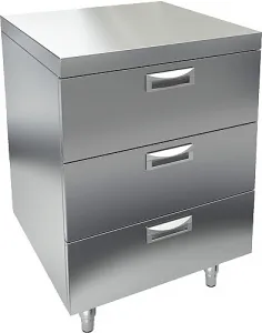 Модуль барный Hicold НБМТ 3-6/6 закрытый с тремя ящиками, 600х600х850мм – купить в Краснодаре по цене завода