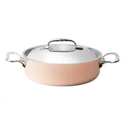 Купить кастрюля медная 1,8л d20см h6,5см, с крышкой и ручками из нержавеющей стали 6441.20 в Краснодаре – цена завода, доставка до двери | RuOborudovanie.ru