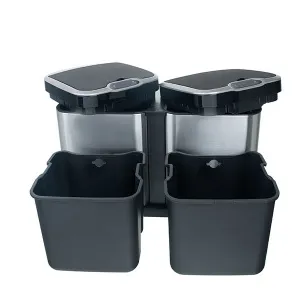 Ведро для раздельного сбора мусора, сенсорное, 2 емкости, FoodAtlas JAH-8520, 14л (7+7) – купить в Краснодаре по цене завода