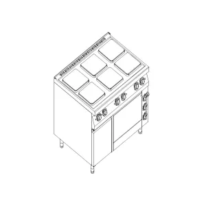 Плита 6 конфорочная Kogast Esk-T69/1-0 900 серии – купить по цене завода