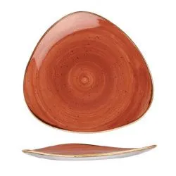 Купить тарелка мелкая треугольная 19,2см, без борта, stonecast, цвет spiced orange ssostr71 – цена от завода, доставка до двери | RuOborudovanie.ru
