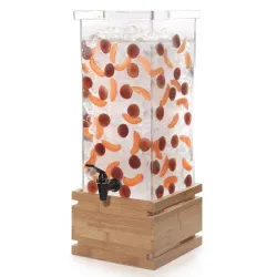 Купить диспенсер для сока rosseto beverage ld131, 15,1л 24,9х24,9см h59,7см, бамбук/акрил в Краснодаре – цена завода, доставка до двери | RuOborudovanie.ru