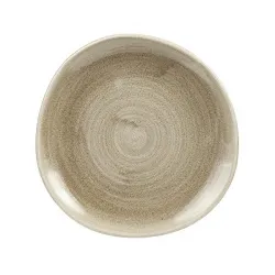 Купить тарелка мелкая "волна" 21см, без борта, stonecast patina, цвет antique taupe paatog81 – цена от завода, доставка до двери | RuOborudovanie.ru