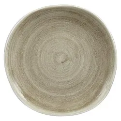Купить тарелка мелкая "волна" 26,4см, без борта, stonecast patina, цвет antique taupe paatog101 – цена от завода, доставка до двери | RuOborudovanie.ru