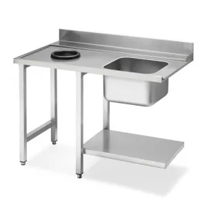 Стол для ПММ Smeg WT5120 для купольных ПММ с мойкой и отверстием для слива, соединение слева – купить в Краснодаре по цене завода
