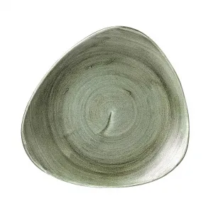 Тарелка мелкая треугольная 26,5СМ, без борта, Stonecast Patina, цвет Burnished Green Pabgtr101 – купить по цене завода