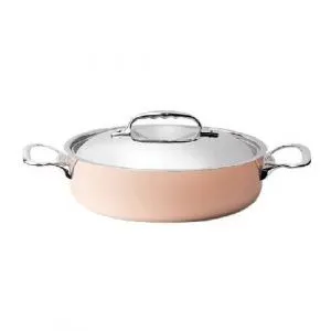 Кастрюля медная "Prima Matera" 3,1Л D24См H7,5См, с крышкой, ручки из литой нержавеющей стали 6241.2 – купить в Краснодаре по цене завода