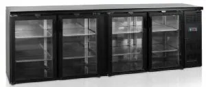 Шкаф холодильный со стеклом Tefcold Cbc410G барный черный – купить в Краснодаре по цене завода