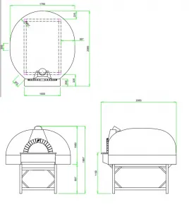 Печь для пиццы Valoriani Vesuvio Igloo 140*160 дровяная с подом 140*160 см – купить по цене завода