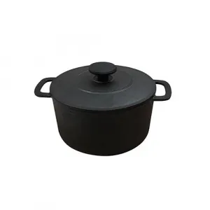Кокотница чугунная 0,83Л D14,5См H7,5См, с крышкой, цвет черный Cw30146 – купить по цене завода