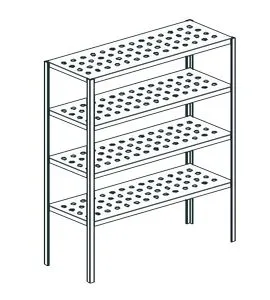 Стеллаж перфорированный Apach Chef Line Lstp20-105 – купить по цене завода