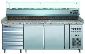 Стол холодильный Cooleq PZ2610TN-VRX380 гранит для пиццы на 428л, витрина (+2...+8) 7ящ/2дв. – купить в Краснодаре по цене завода