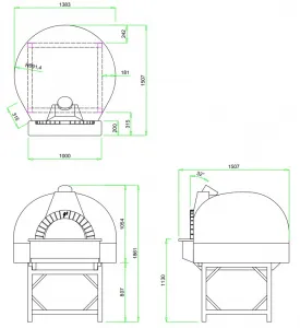 Печь для пиццы Valoriani Vesuvio Igloo 100 дровяная с подом 100 см – купить в Краснодаре по цене завода