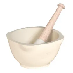 Купить ступка с пестиком 14см, керамика, цвет кремовый, серия natural chic 025502 – цена от завода, доставка до двери | RuOborudovanie.ru