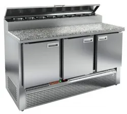 Купить стол холодильный для пиццы hicold pze2-111/gn (1/6h) камень на 375л (+2+10), 3 двери, 1485х700х850мм – цена от завода, доставка до двери | RuOborudovanie.ru