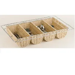 Купить контейнер для хранения столовых приборов gn 1/1, 53x32,5xh10см, хром.проволока+ротанг 11965aps – цена от завода, доставка до двери | RuOborudovanie.ru