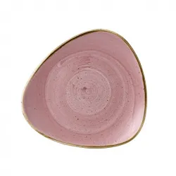 Купить тарелка мелкая треугольная 22,9см, без борта, stonecast, цвет petal pink sppstr91 – цена от завода, доставка до двери | RuOborudovanie.ru