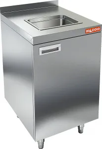 Модуль барный Hicold НБМСЗМ-4/7Б закрыт. с бортом, с мойкой (325х265х150), 400х700х850мм – купить в Краснодаре по цене завода