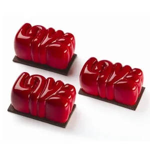 Форма силиконовая Pavoflex для пирож. 3D "Love" 80Х43ММ H36Мм, 90мл, 15 ячеек Px4363S – купить в Краснодаре по цене завода