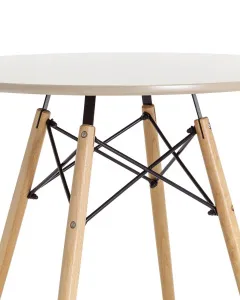 Стол обеденный Eames D-800 мм, 4 ножки Бежевый обеденный нераздвижной – купить в Краснодаре по цене завода