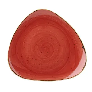 Тарелка мелкая треугольная 19,2СМ, без борта, Stonecast, цвет Berry Red Sbrstr71 – купить по цене завода