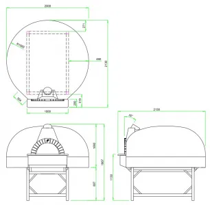 Печь для пиццы Valoriani Vesuvio Igloo 160 дровяная с подом 160 см – купить в Краснодаре по цене завода