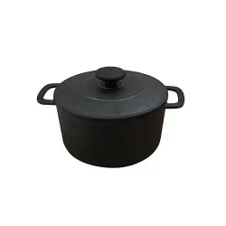 Купить кокотница чугунная 0,83л d14,5см h7,5см, с крышкой, цвет черный cw30146 – цена от завода, доставка до двери | RuOborudovanie.ru