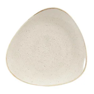 Тарелка мелкая треугольная 26,5СМ, без борта, Stonecast, цвет Nutmeg Cream Snmstr101 – купить по цене завода