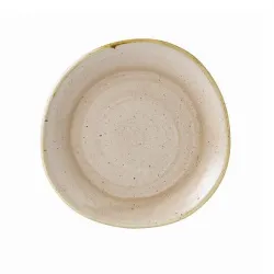 Купить тарелка мелкая "волна" 21см, без борта, stonecast, цвет nutmeg cream snmsog81 – цена от завода, доставка до двери | RuOborudovanie.ru