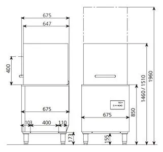 Посудомоечная машина Kocateq KOMEC-H500 B купольная с дрен.помпой – купить в Краснодаре по цене завода