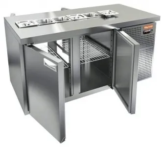 Стол для салатов Hicold SL2-11GN без крышки (+2/+10) 350л, 2дв. 1390х700х850мм – купить в Краснодаре по цене завода