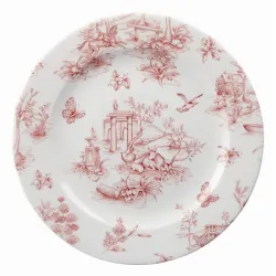 Купить тарелка мелкая 21см vintage prints, цвет cranberry toile tocvp81 – цена от завода, доставка до двери | RuOborudovanie.ru