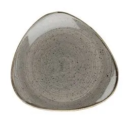 Купить тарелка мелкая треугольная 19,2см, без борта, stonecast, цвет peppercorn grey spgstr71 – цена от завода, доставка до двери | RuOborudovanie.ru