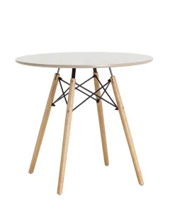 Стол обеденный Eames D-800 мм, 4 ножки Бежевый обеденный нераздвижной – купить в Краснодаре по цене завода