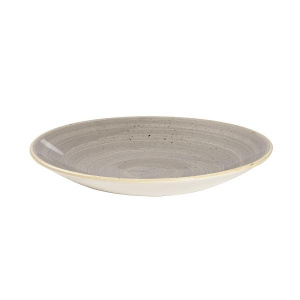 Тарелка глубокая 22,5СМ H2,7См, без борта, Stonecast, цвет Peppercorn Grey Spgspd221