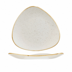 Тарелка мелкая треугольная 22,9СМ, без борта, Stonecast, цвет Barley White Swhstr91