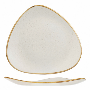 Тарелка мелкая треугольная 31,1СМ, без борта, Stonecast, цвет Barley White Swhstr121
