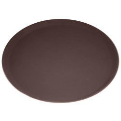Купить поднос d 46см серия jiwins jw-r1800ct-br, коричневый, прорезиненный круглый – цена от завода, доставка до двери | RuOborudovanie.ru